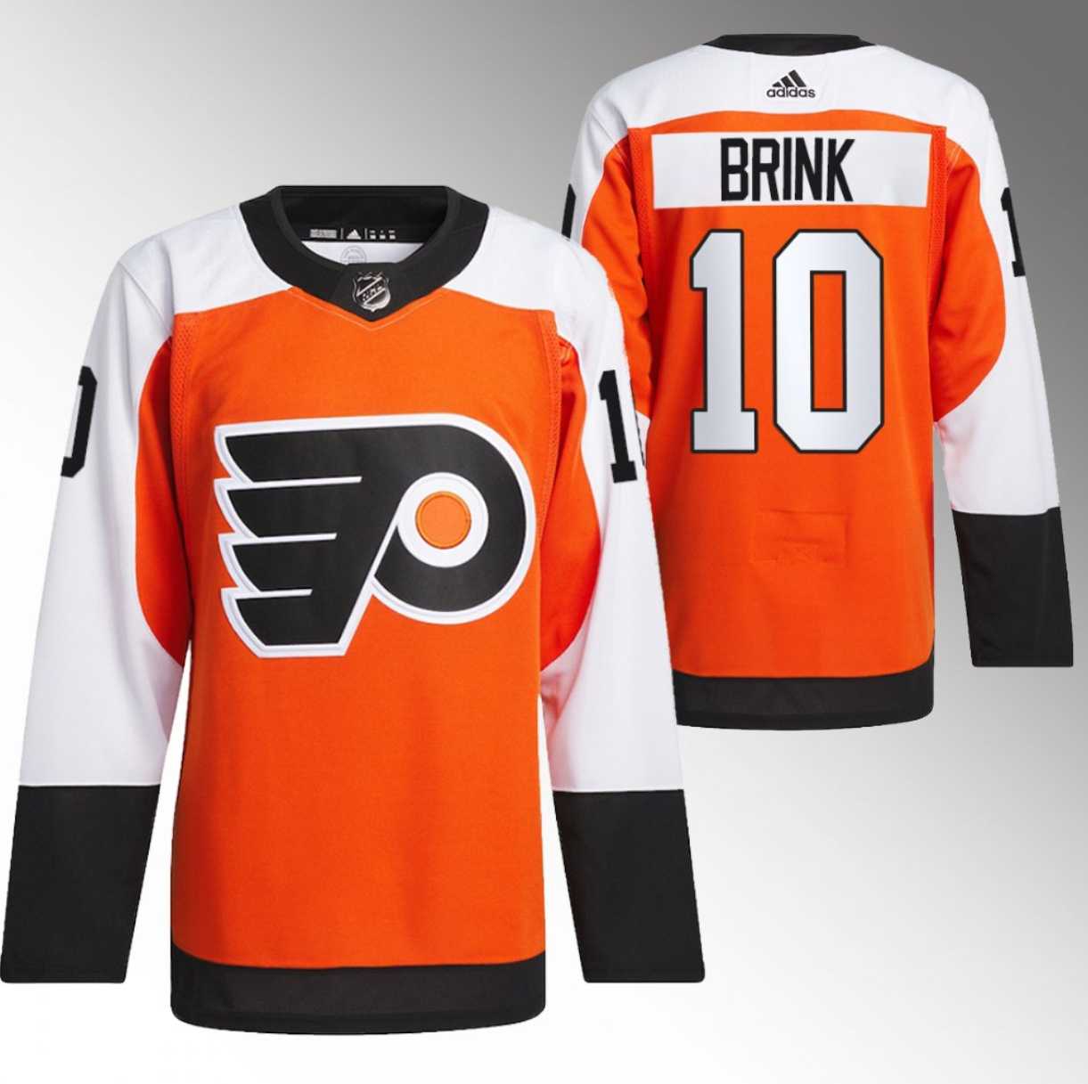 Mens Philadelphia Flyers #10 Bobby Brink 2023-24 Orange Stitched Jersey Dzhi->philadelphia flyers->NHL Jersey